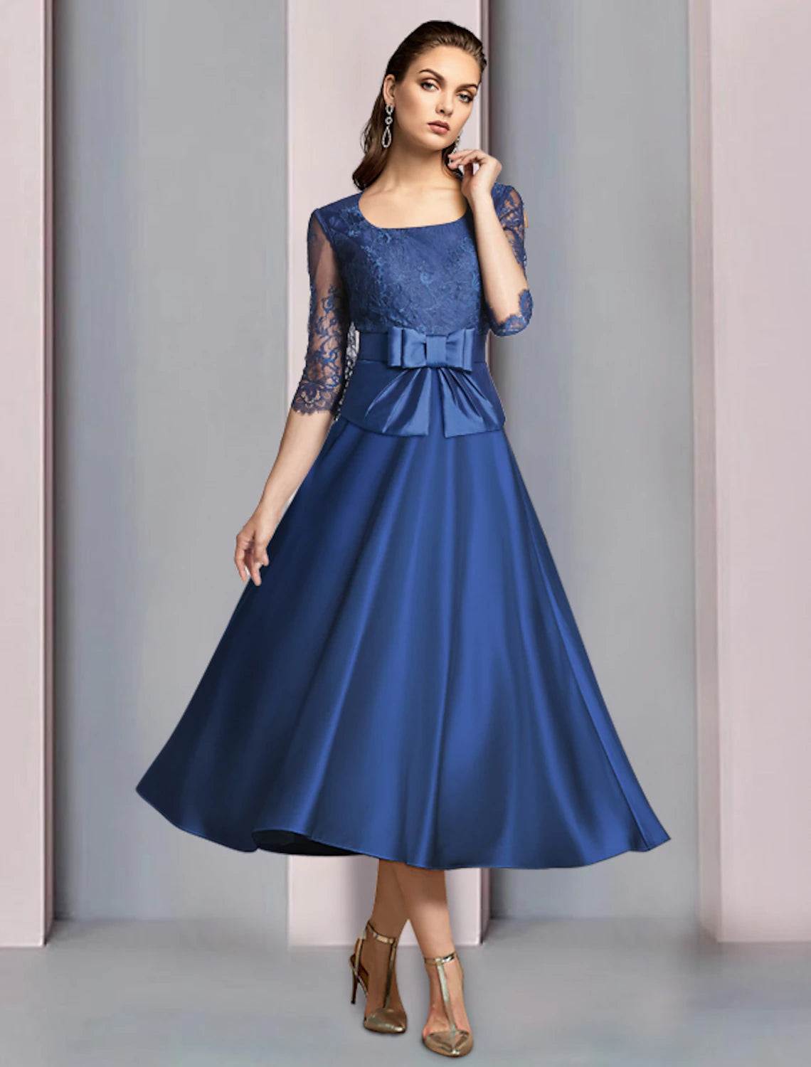 A-Line Mother of the Bride Dress Formal Wedding Guest Party Elegant Sc ...