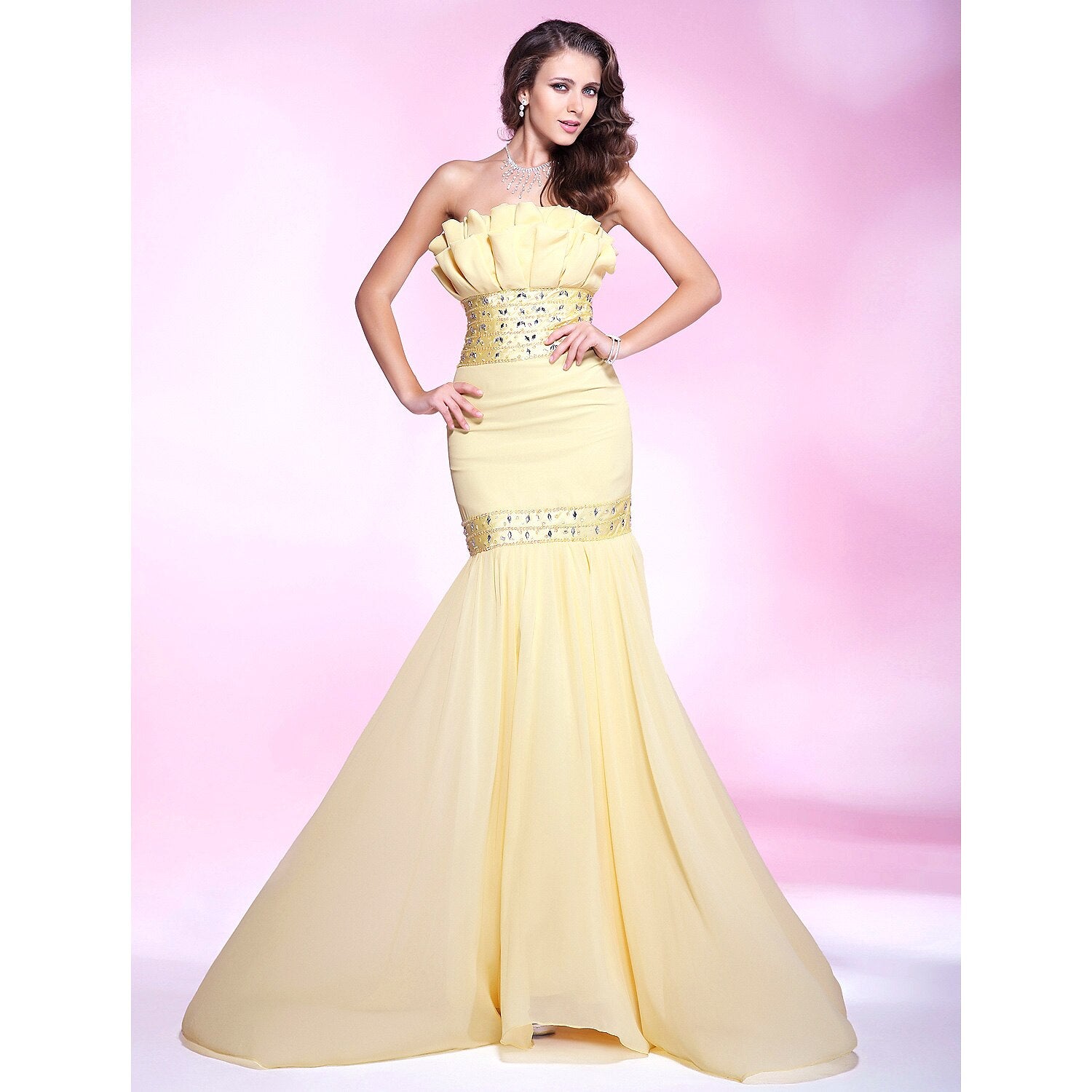 Mermaid / Trumpet Evening Gown Celebrity Style Dress Engagement Formal Evening
