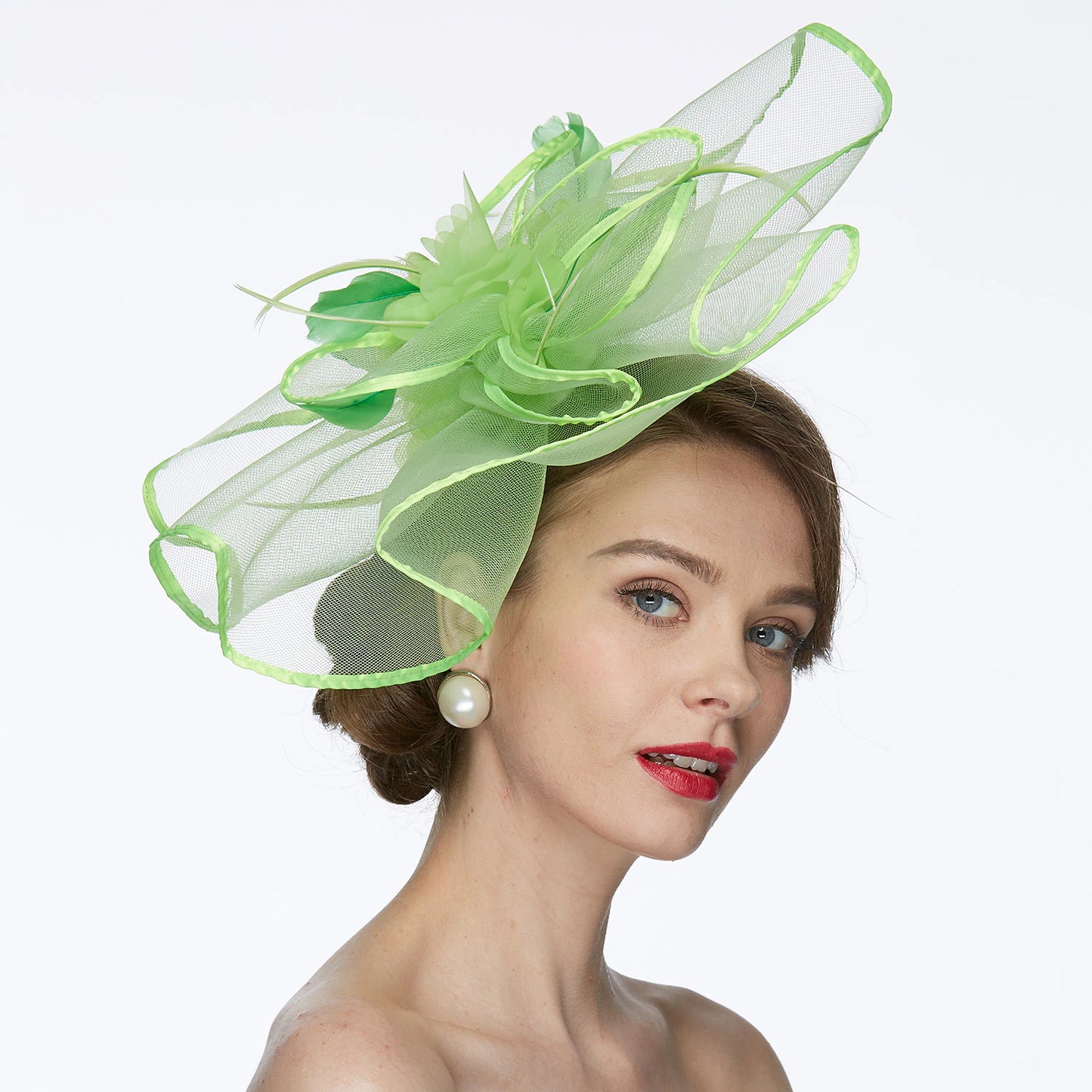 Net Kentucky Derby Hat / Fascinators / Hats with 1 Piece Wedding / Special Occasion / Tea Party Headpiece