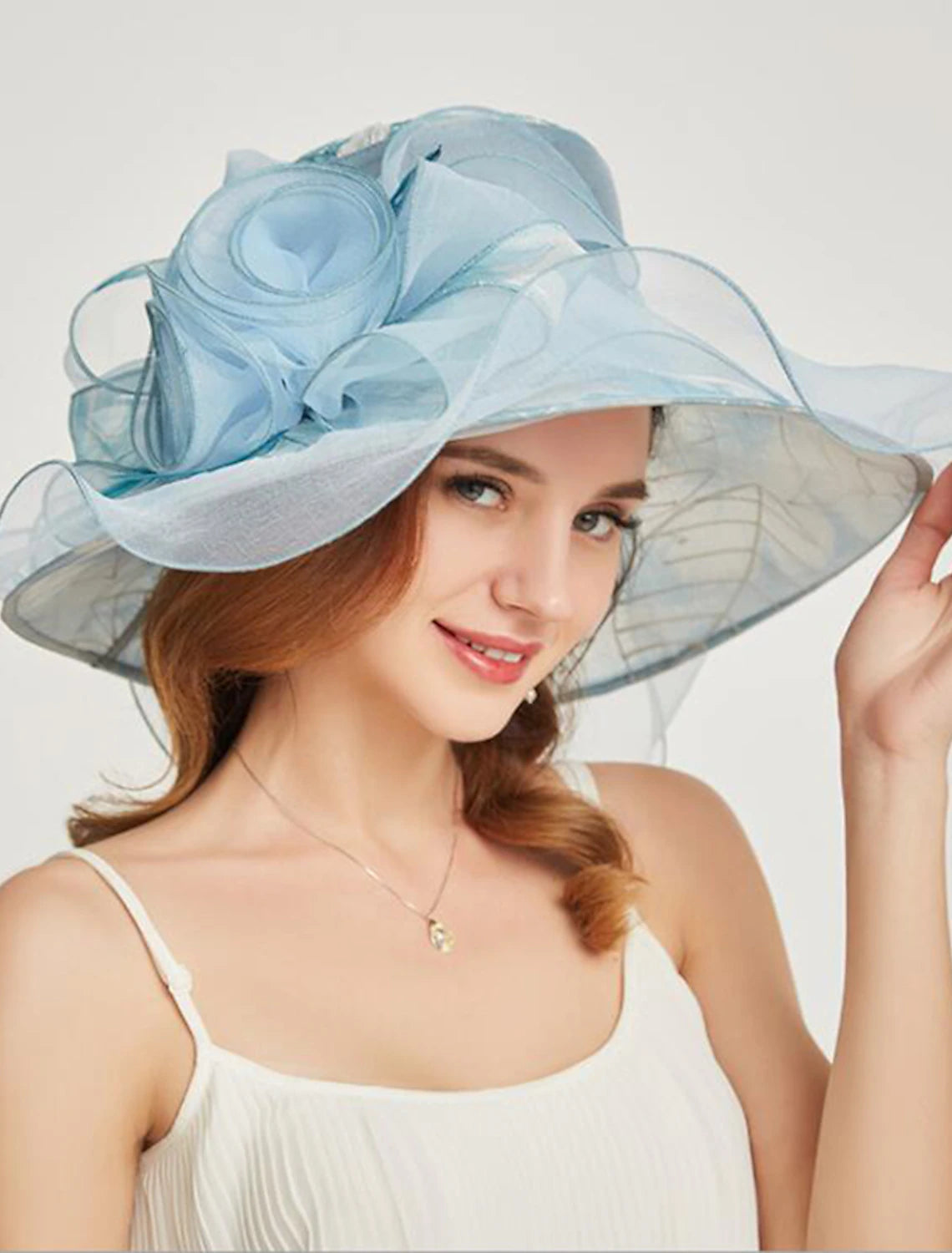 Organza Headwear with Flower / Ruffle 1 PC Wedding / Sports & Outdoor / Tea Party Headpiece