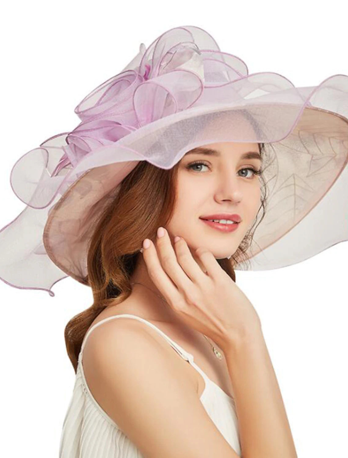 Organza Headwear with Flower / Ruffle 1 PC Wedding / Sports & Outdoor / Tea Party Headpiece