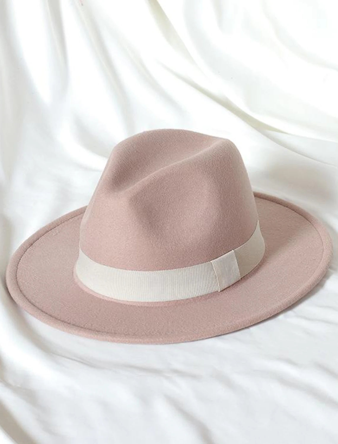 Wool Acrylic Fedora Hat Formal Wedding Cocktail Royal Astcot Simple With Pure Color Headpiece Headwear