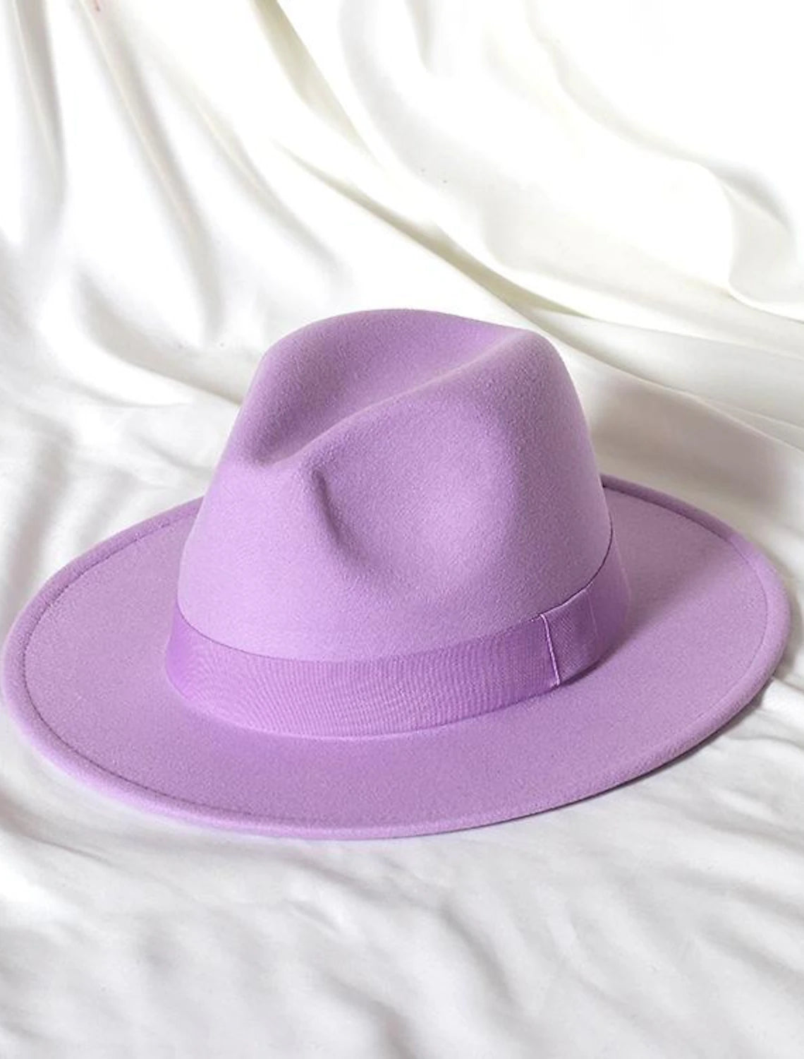 Wool Acrylic Fedora Hat Formal Wedding Cocktail Royal Astcot Simple With Pure Color Headpiece Headwear