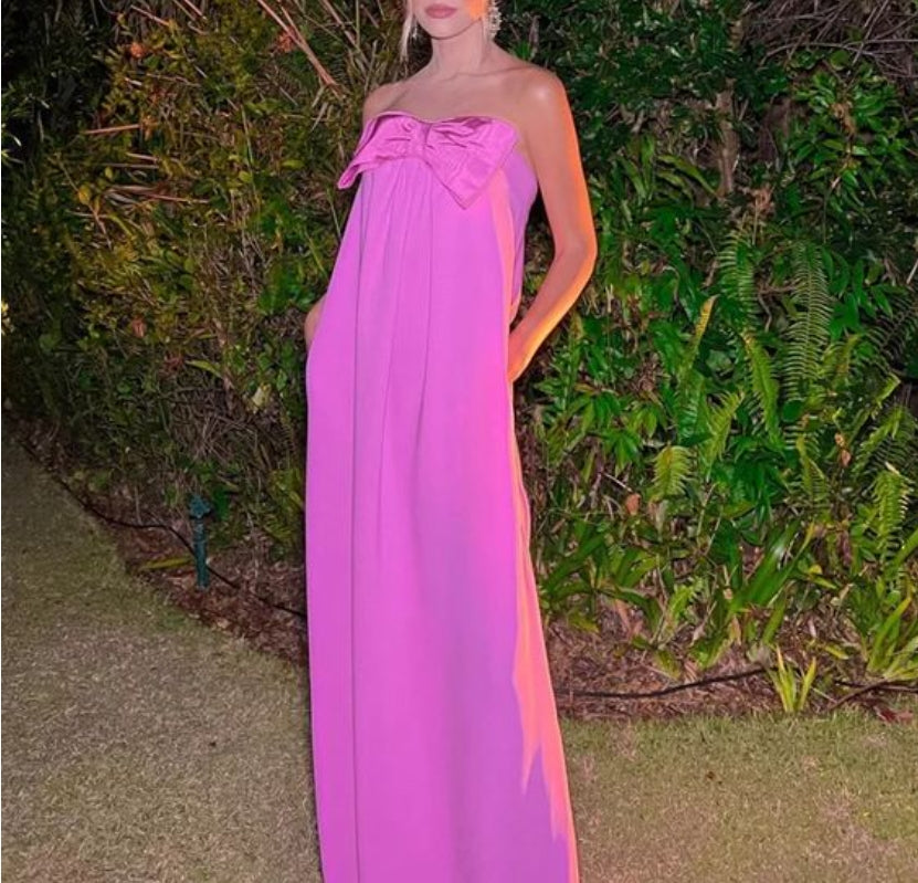 Long prom dress Pink evening dress