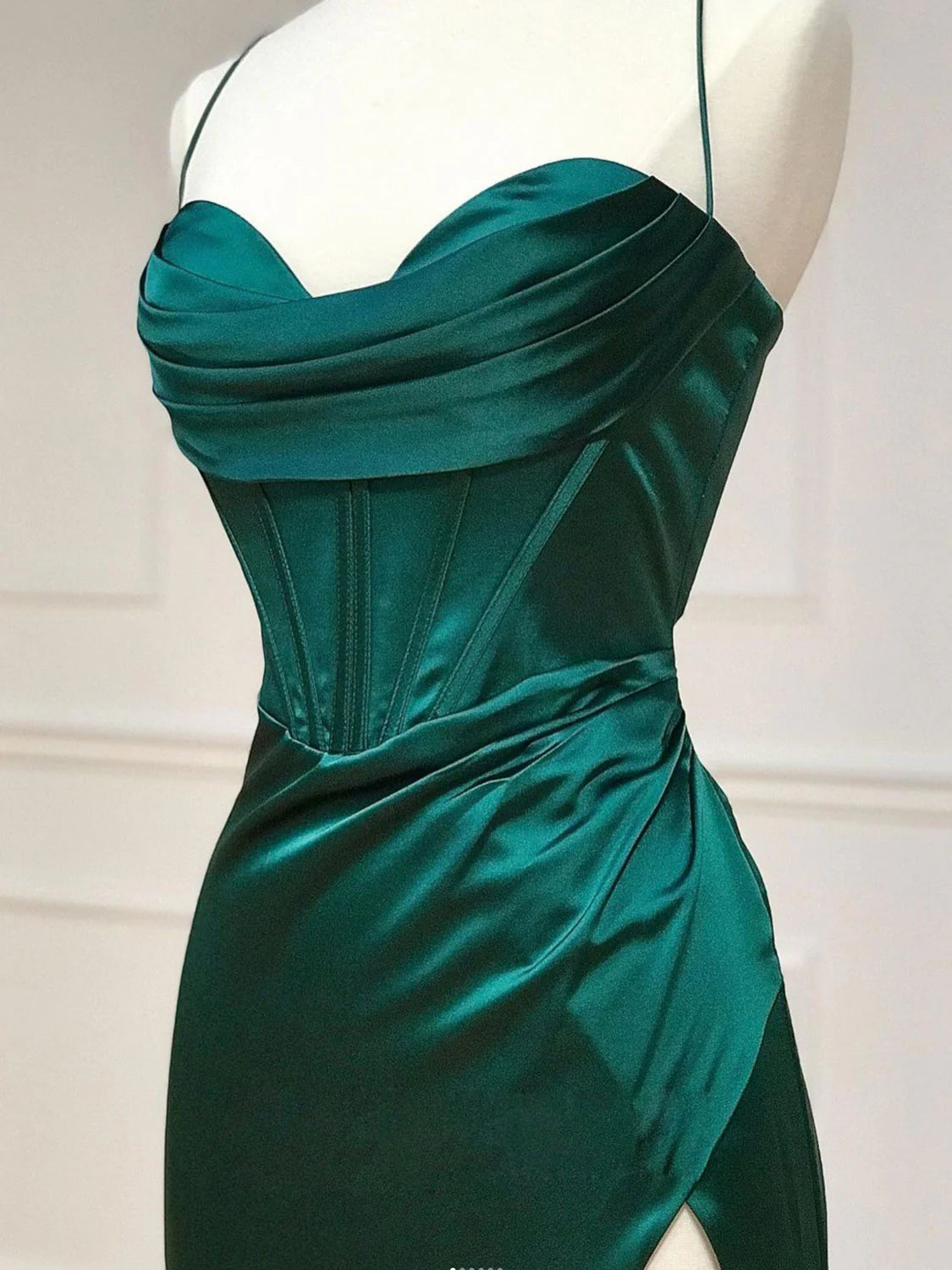 Mermaid Sweetheart Neck Green Long Prom Dress