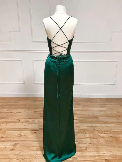 Mermaid Sweetheart Neck Green Long Prom Dress