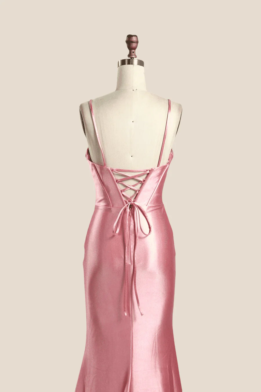 Sweetheart Pink Ruched Long Prom Dress with Keyhole