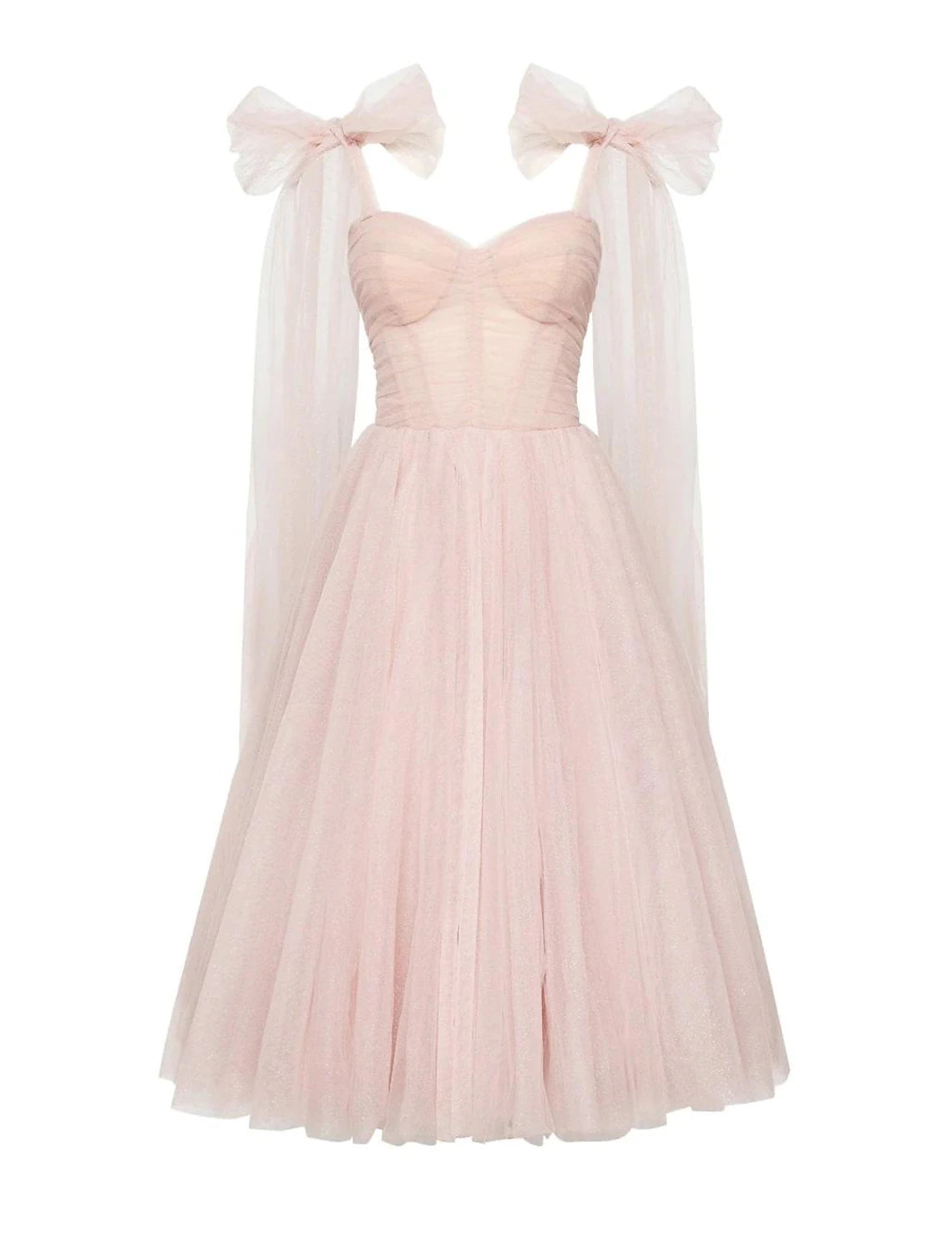 Ball Gown Cocktail Dresses Corsets Dress Graduation Birthday Tea Length Sleeveless Square Neck Tulle with Glitter