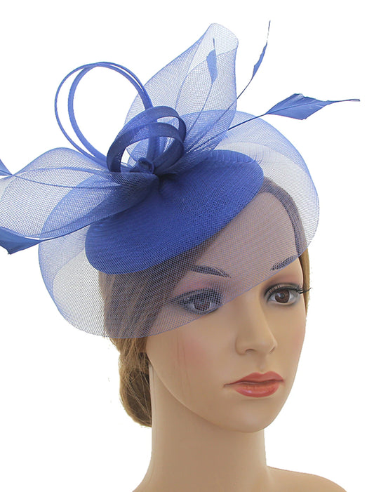 Fascinators Kentucky Derby Hat Headwear Organza Polyester / Polyamide Fedora Hat Floppy Hat Veil Hat Tea Party Horse Race Ladies Day Vintage Style Vintage Elegant With Feather Appliques