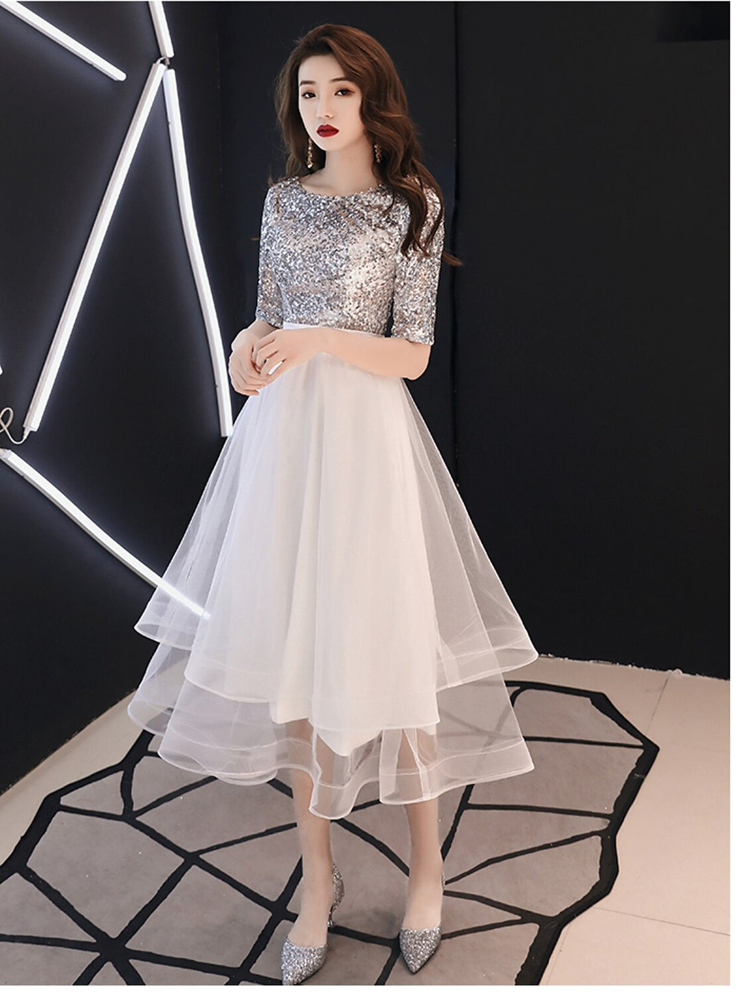 A Line White Prom Dress, Evening Party Dress For Women