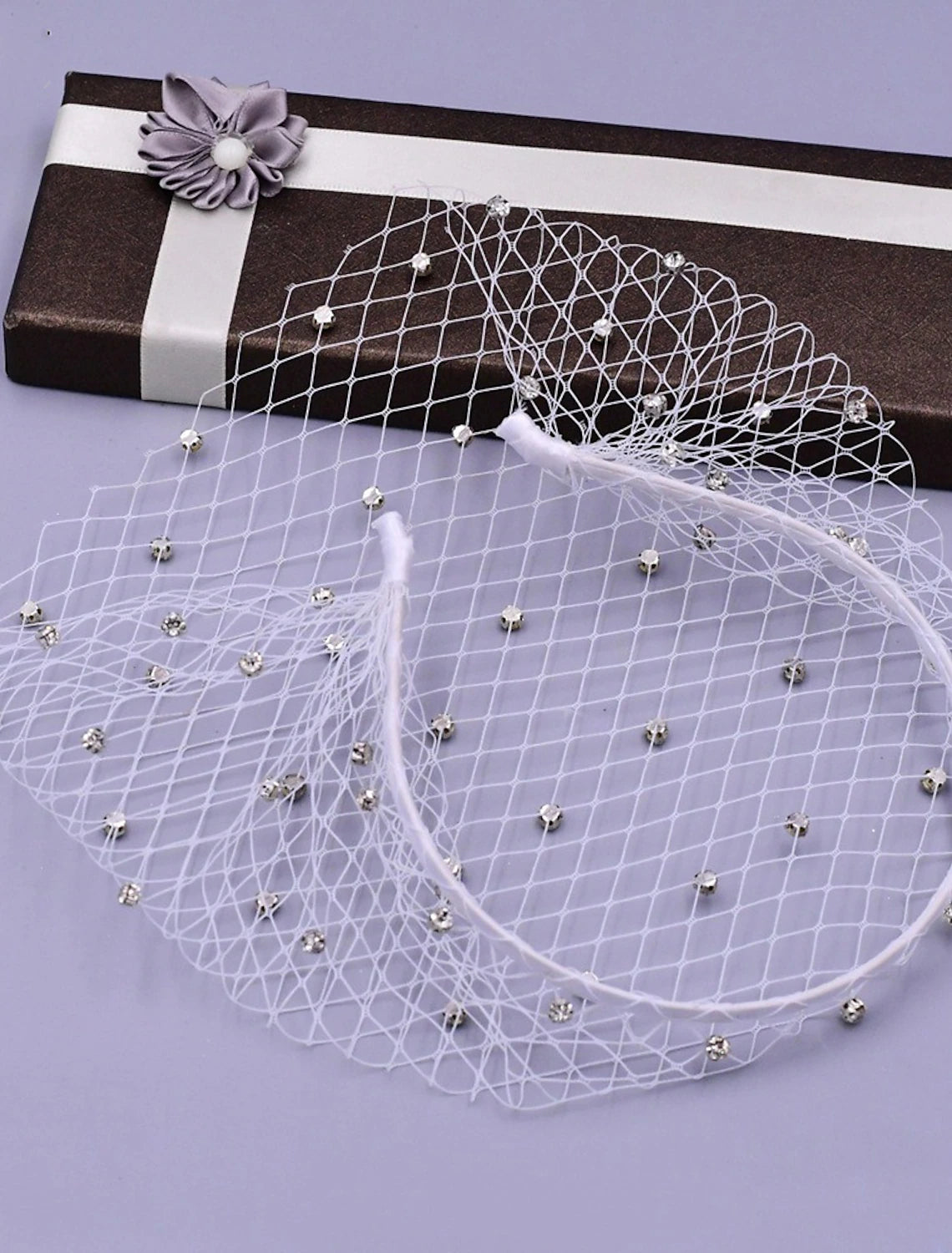 One-tier Stylish / European Style Wedding Veil Blusher Veils / Birdcage Veils with Crystals / Rhinestones Tulle