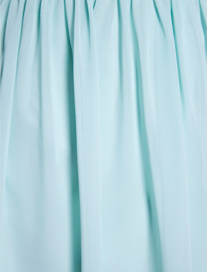 A-Line Bridesmaid Dress Scoop Neck Sleeveless Knee Length Chiffon with Ruched / Draping